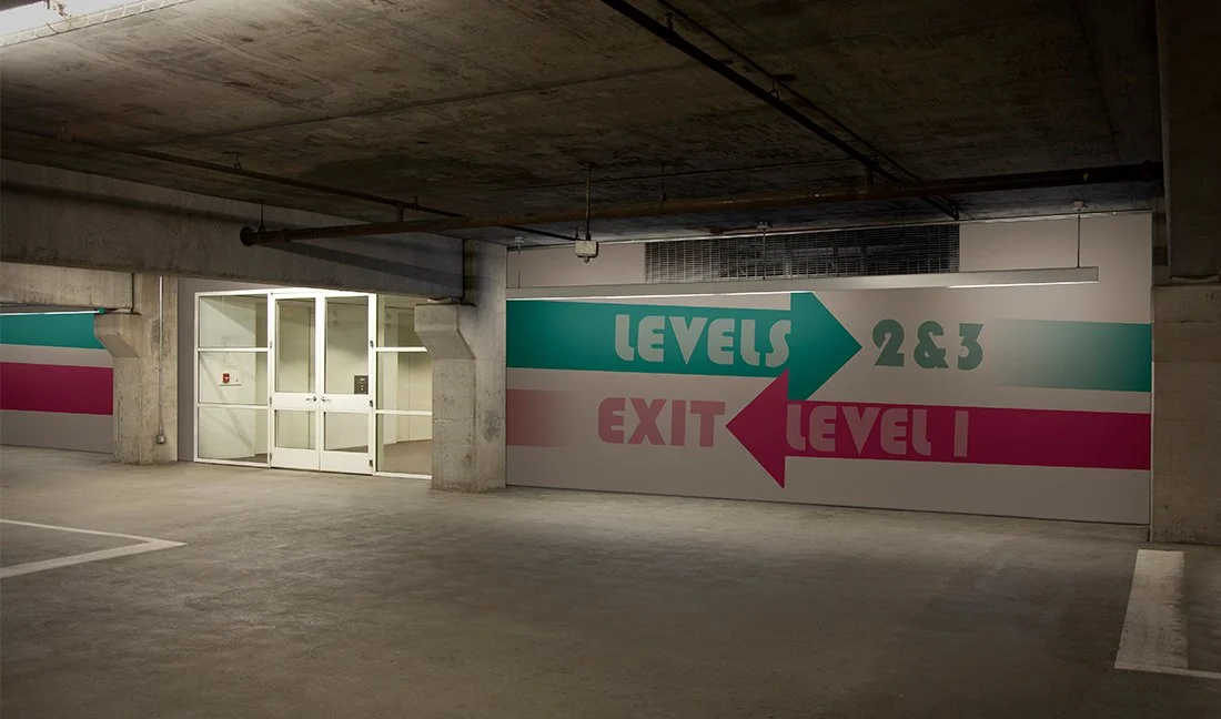 Personal 3D render of a parking garage interior