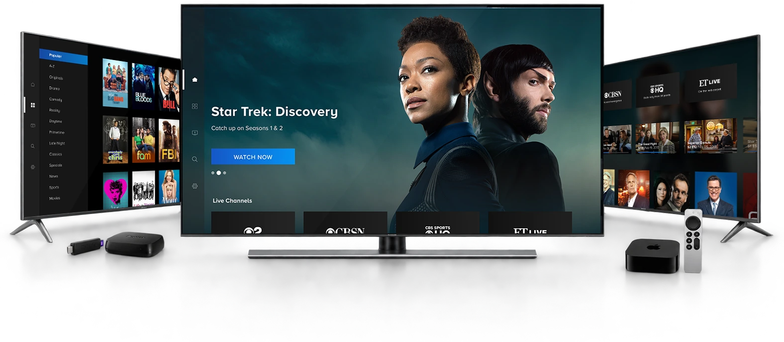 CBS All Access mobile product across tablet and phone screens