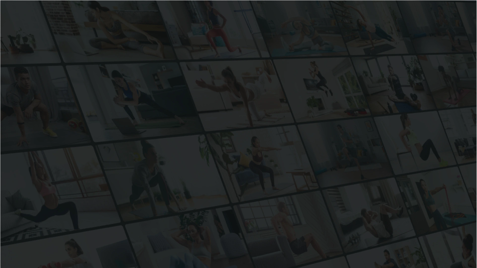 Beachbody connected fitness interface and workout imagery